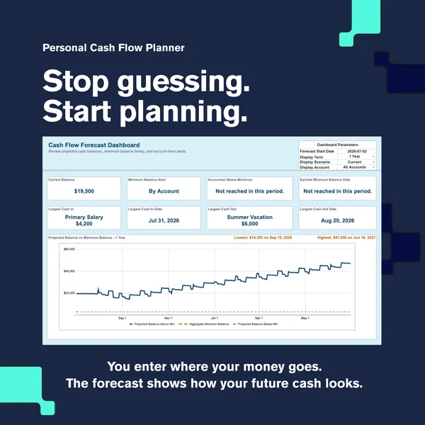 Personal Cash Flow Planner preview, image 2 of 7