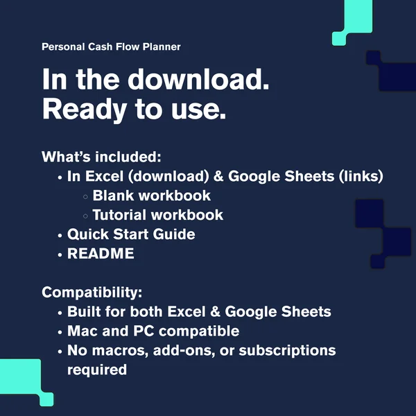 Personal Cash Flow Planner preview, image 7 of 7