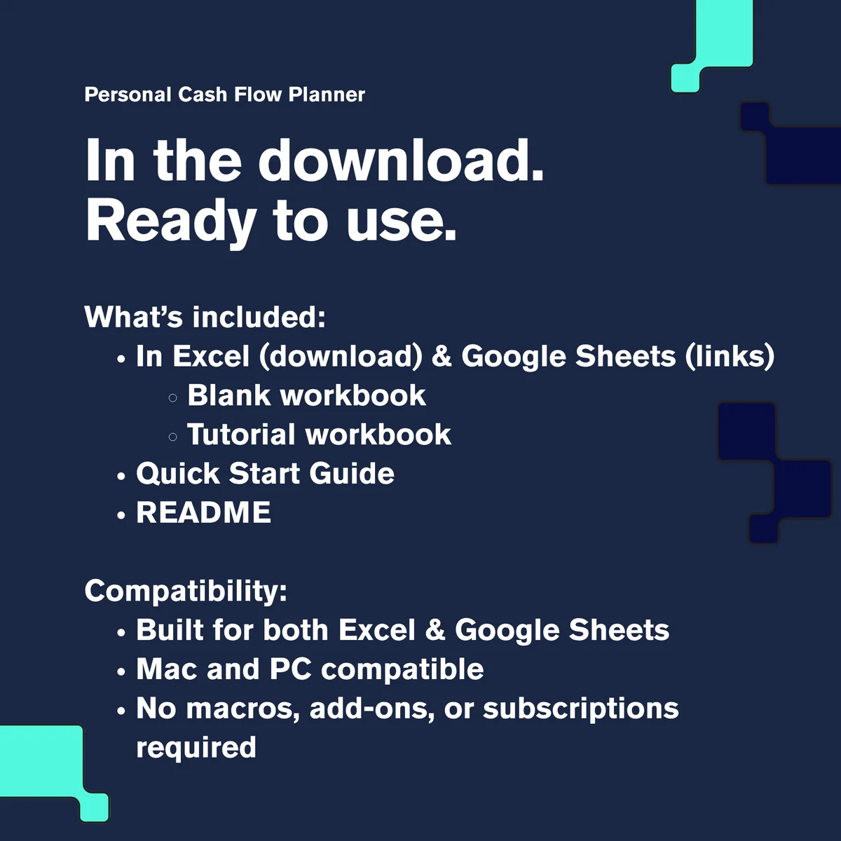 Personal Cash Flow Planner preview, image 7 of 7