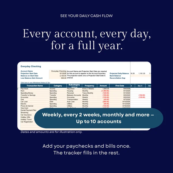 Personal Cash Flow Tracker preview, image 3 of 7